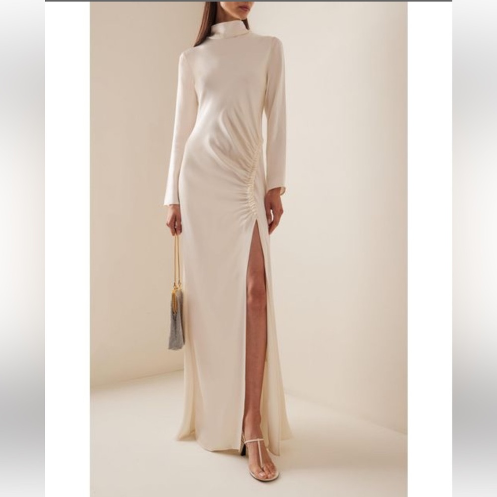 LAPOINTE Ivory Silk Dress